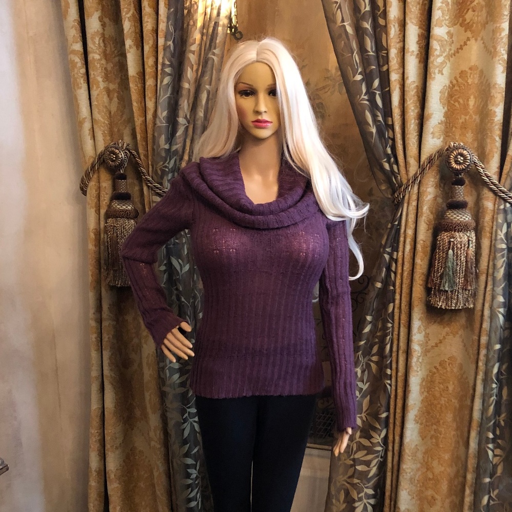 Soft Mauve Cowl Neck Sweater from Poof Excellence